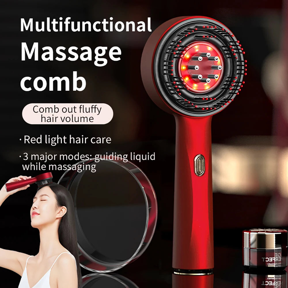 Hoofdhuidmassageapparaat voor haarverjonging met rood licht