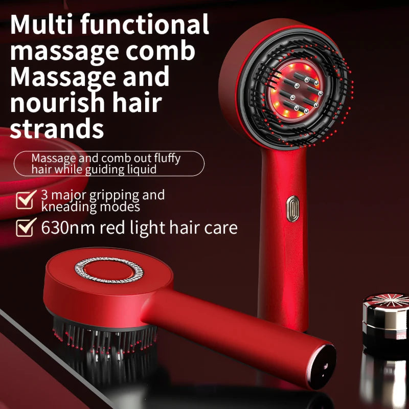 Hoofdhuidmassageapparaat voor haarverjonging met rood licht