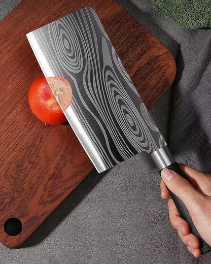 Laser Damascus patroon Keukenmessen Scharen Slijpstavenset Roestvrij staal Scherpe snij-koksmes Kookgereedschap